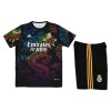 Officiële Voetbalshirt + Korte Broek Real Madrid Dragon 2024-25 Zwarte - Kids